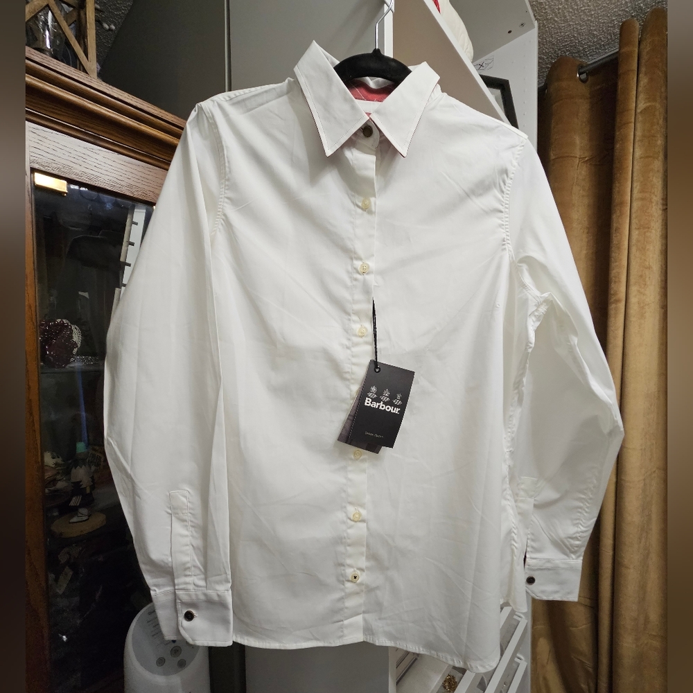 Barbour Cramlington Dress Tartan Long Sleeve Shirt White